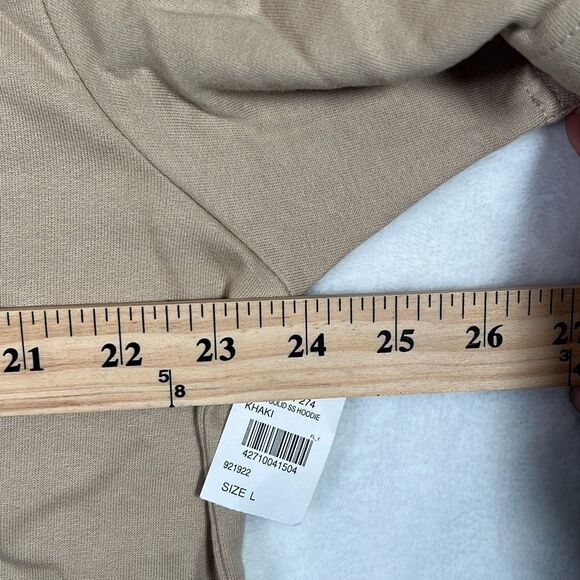 RSQ short sleeve tan drawstring hoodie pullover‎ Men Large NWT - Picture 2 of 6